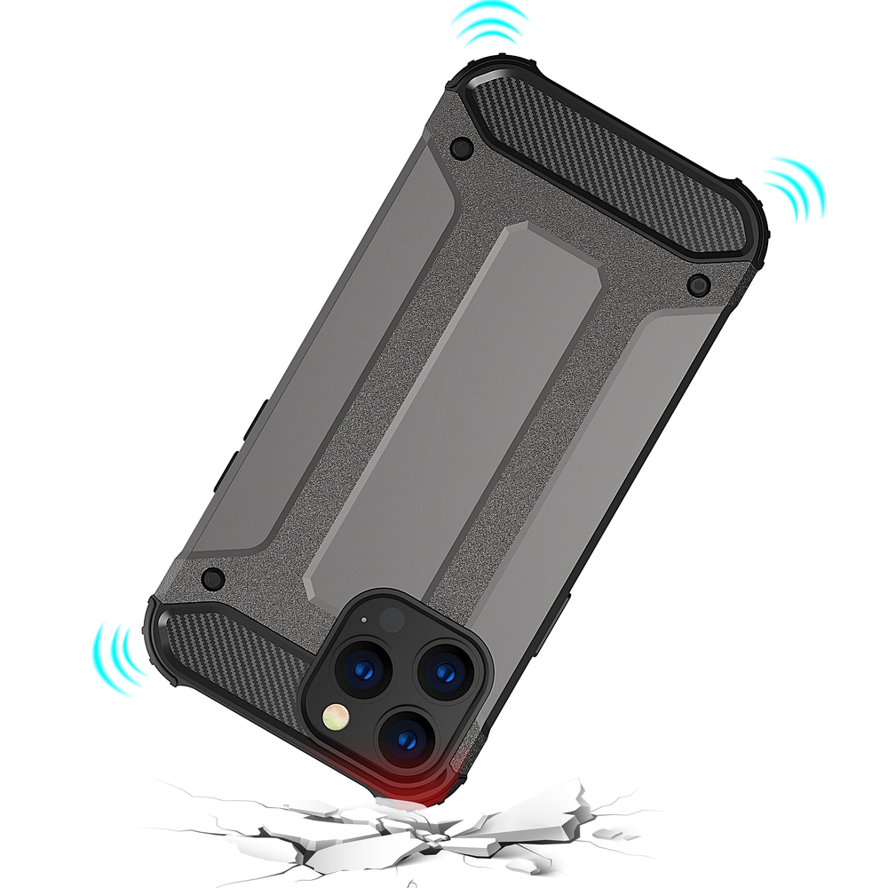 Hybrid Armor Hülle für Apple iPhone 13 Pro Max - Schwarz
