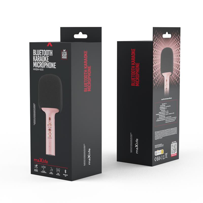 Maxlife Bluetooth Mikrofon mit Lautsprecher MXBM-600 - Schwarz