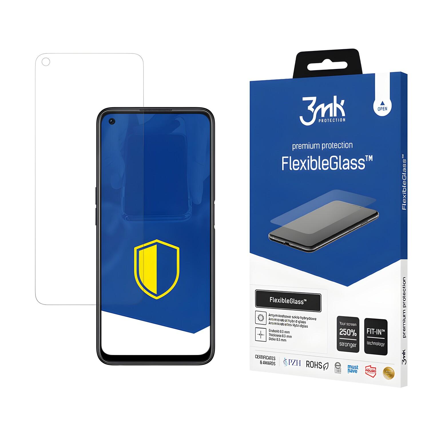 Schützendes 3mk FlexibleGlass Hybridglas für Oppo A96 - Durchscheinend