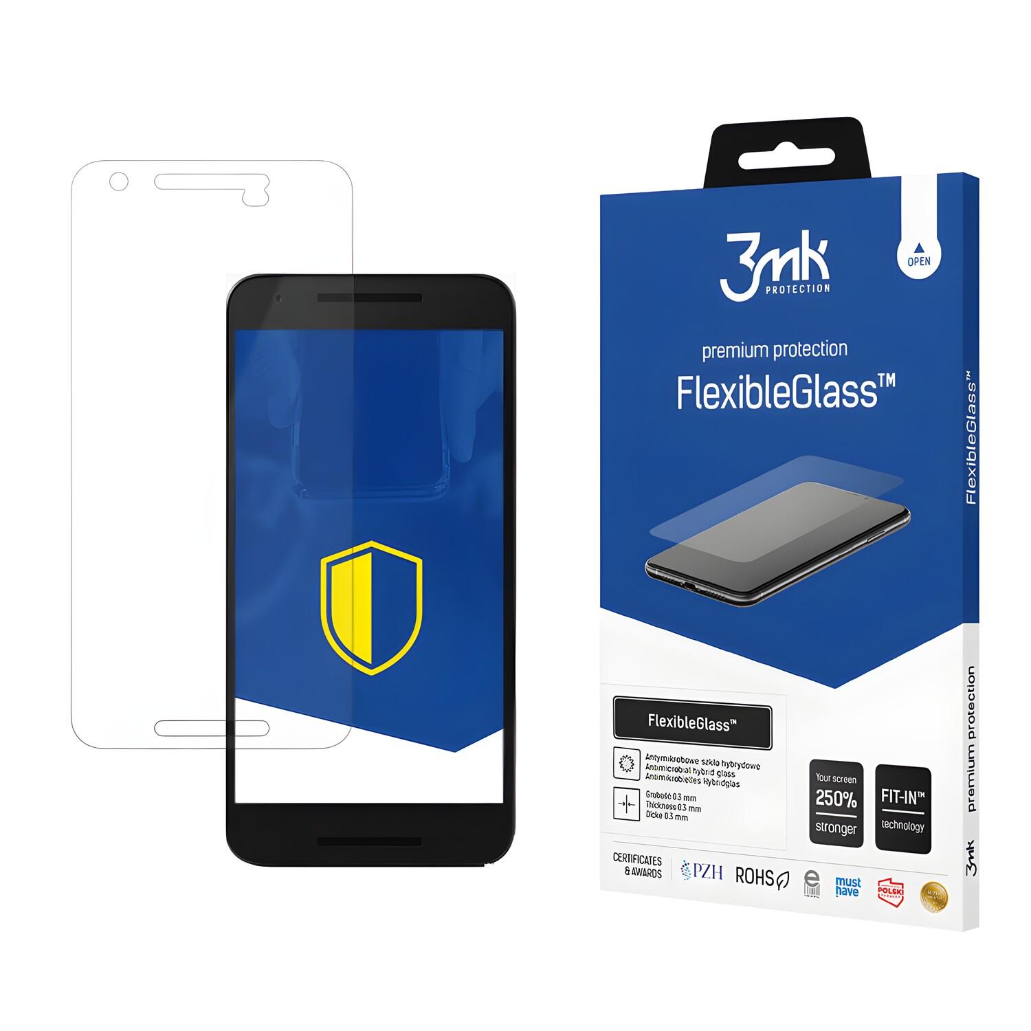 Schützendes 3mk FlexibleGlass Hybridglas für LG Nexus 5x - Durchscheinend