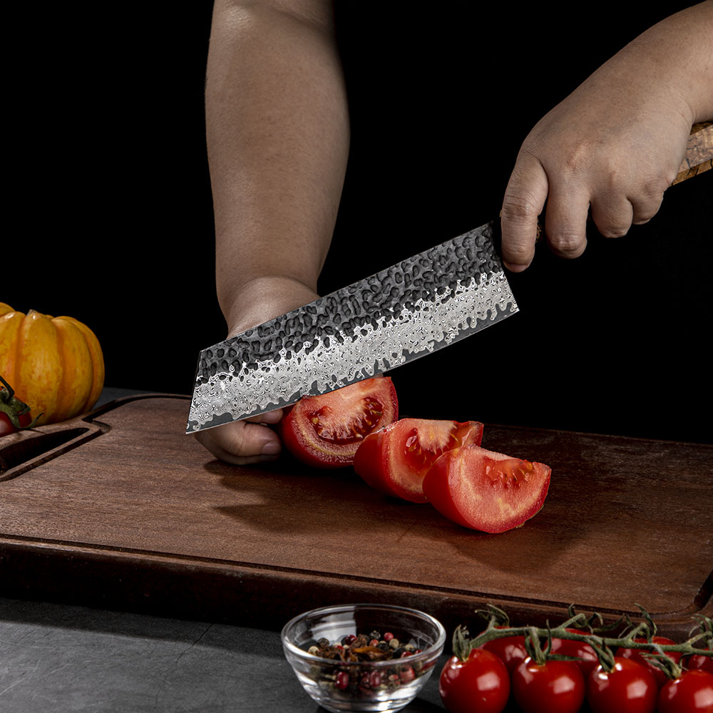 Damast Küchenmesser ZE-37433 - Kiritsuke / Braun