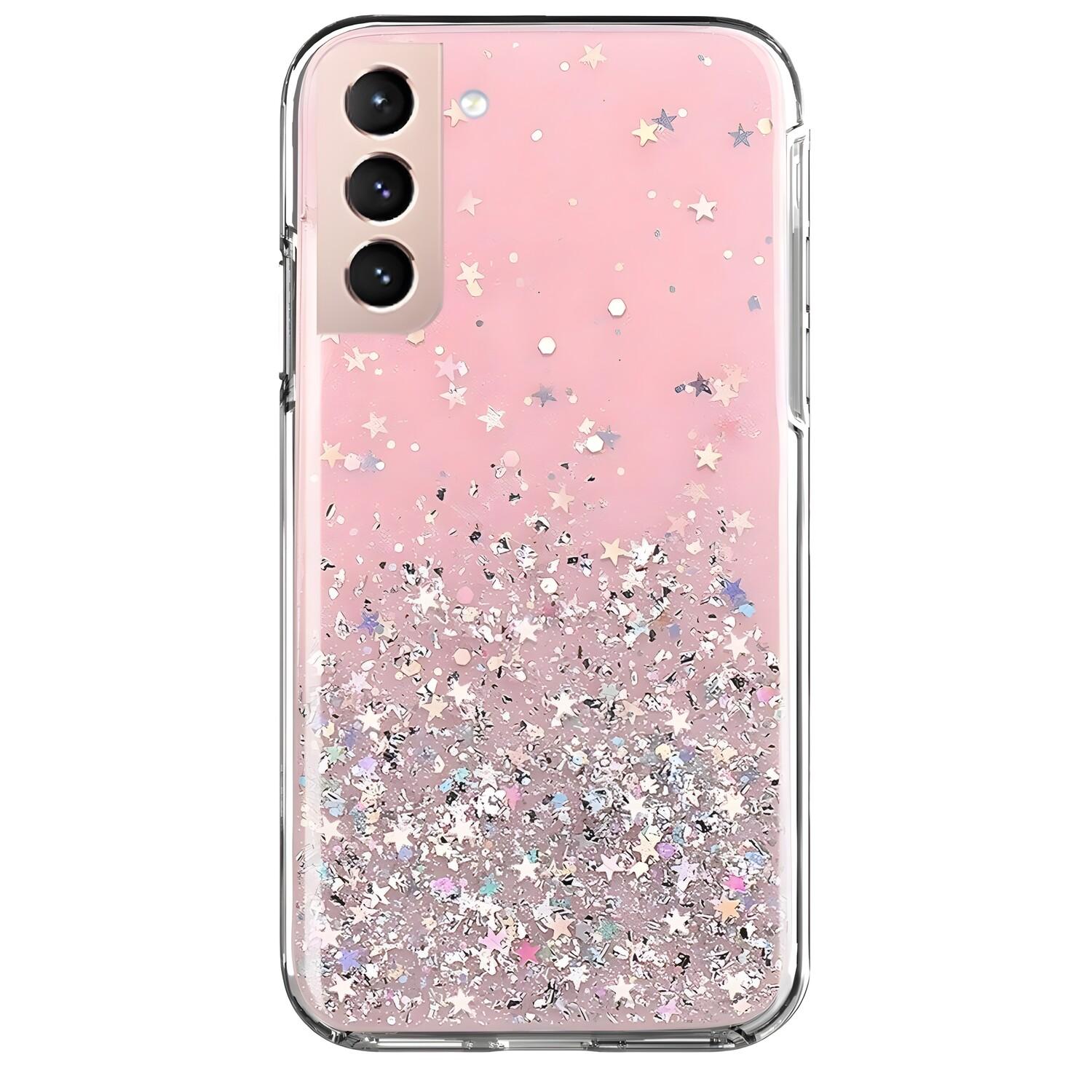 Wozinsky Star Glitter Silikonhülle für Samsung Galaxy S21 Plus 5G/Galaxy S30 Plus - Rosa