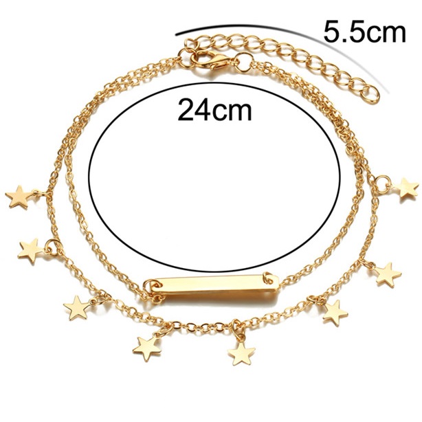 Fußkette Sternchen - Golden