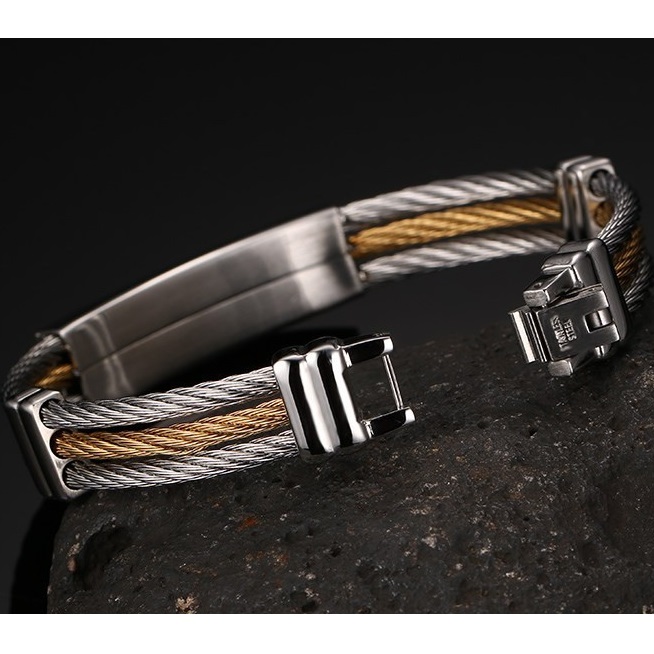 Herrenarmband WI-2576 - Silber