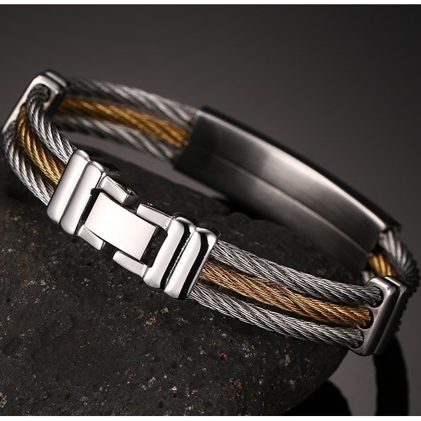Herrenarmband WI-2576 - Silber