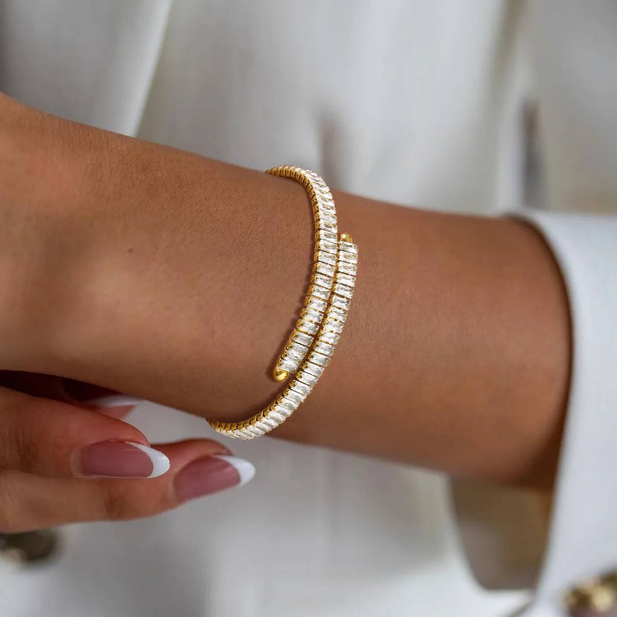 Zircon Armband - Gold