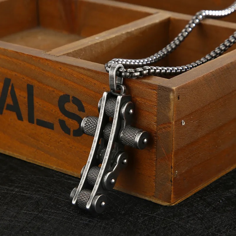 Halskette Chain Cross - Schwarz