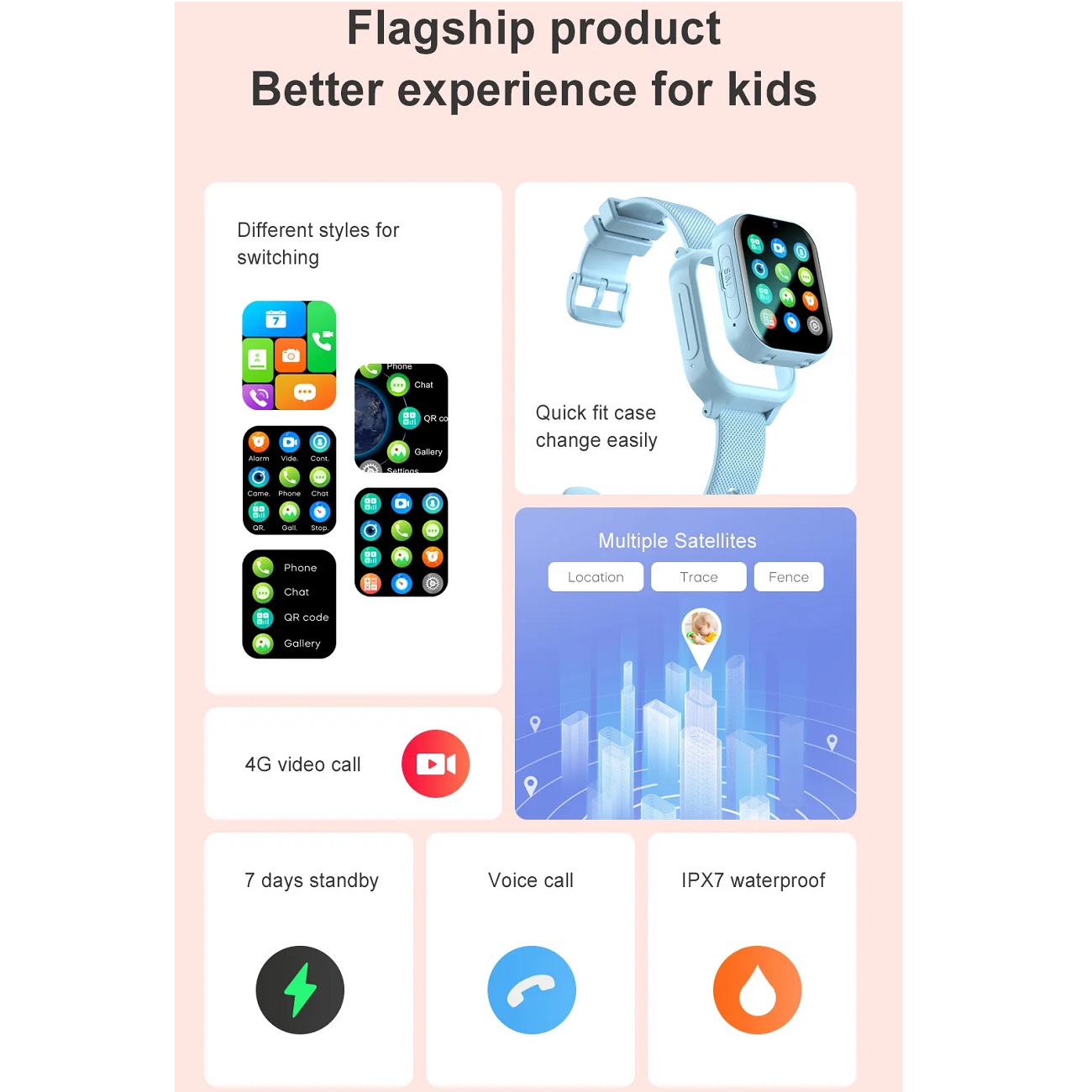 Kinder Smart Uhr - Blau