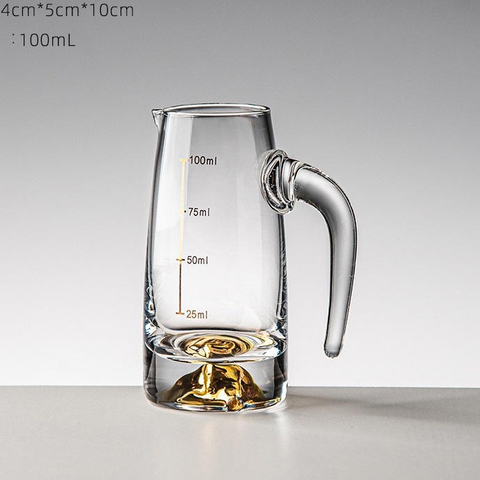 Kristallkaraffe mit Messskala - Gold / 100ml