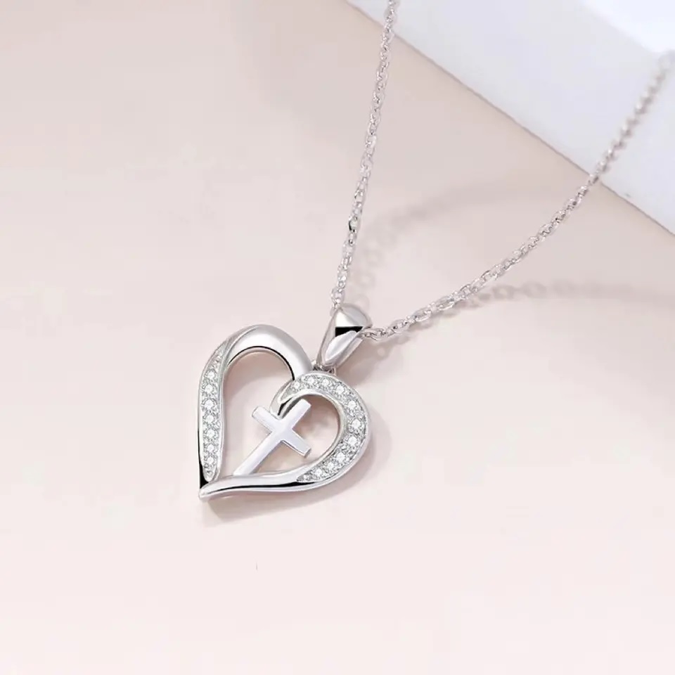 Halskette Elegant Cross - Silber