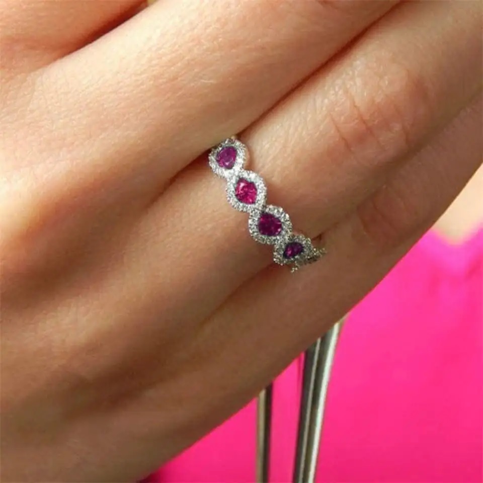 Ring EL-29933 - Silber / Rosa / 62mm