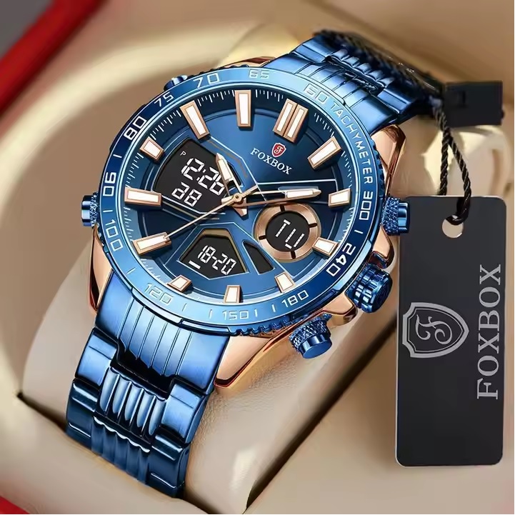 Uhr FOXBOX LU-34968 - Silber / Schwarz