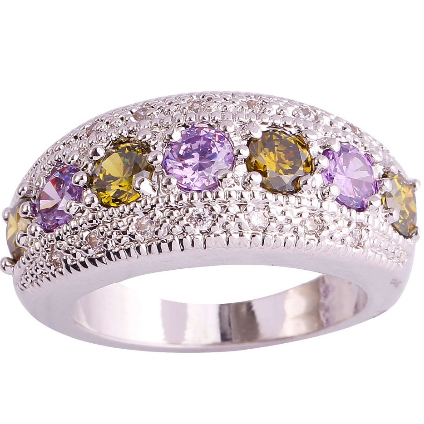 Ring GA-1203-Silber/Gelb - 57mm
