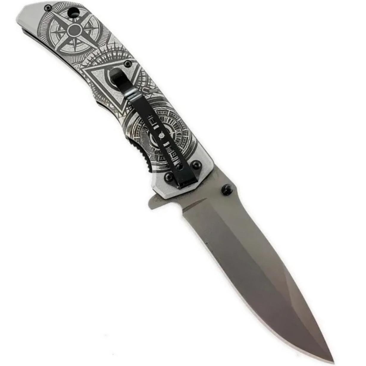 Outdoor Klappmesser YC-39077 - Typ2 / Grau / Rot