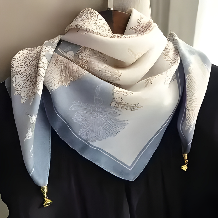 Halstuch TM-38922 - Blau / Weiß