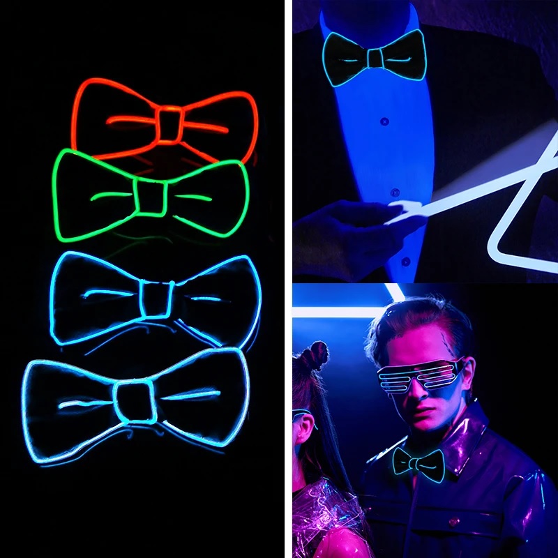 Leuchtende LED-Fliege - Blau