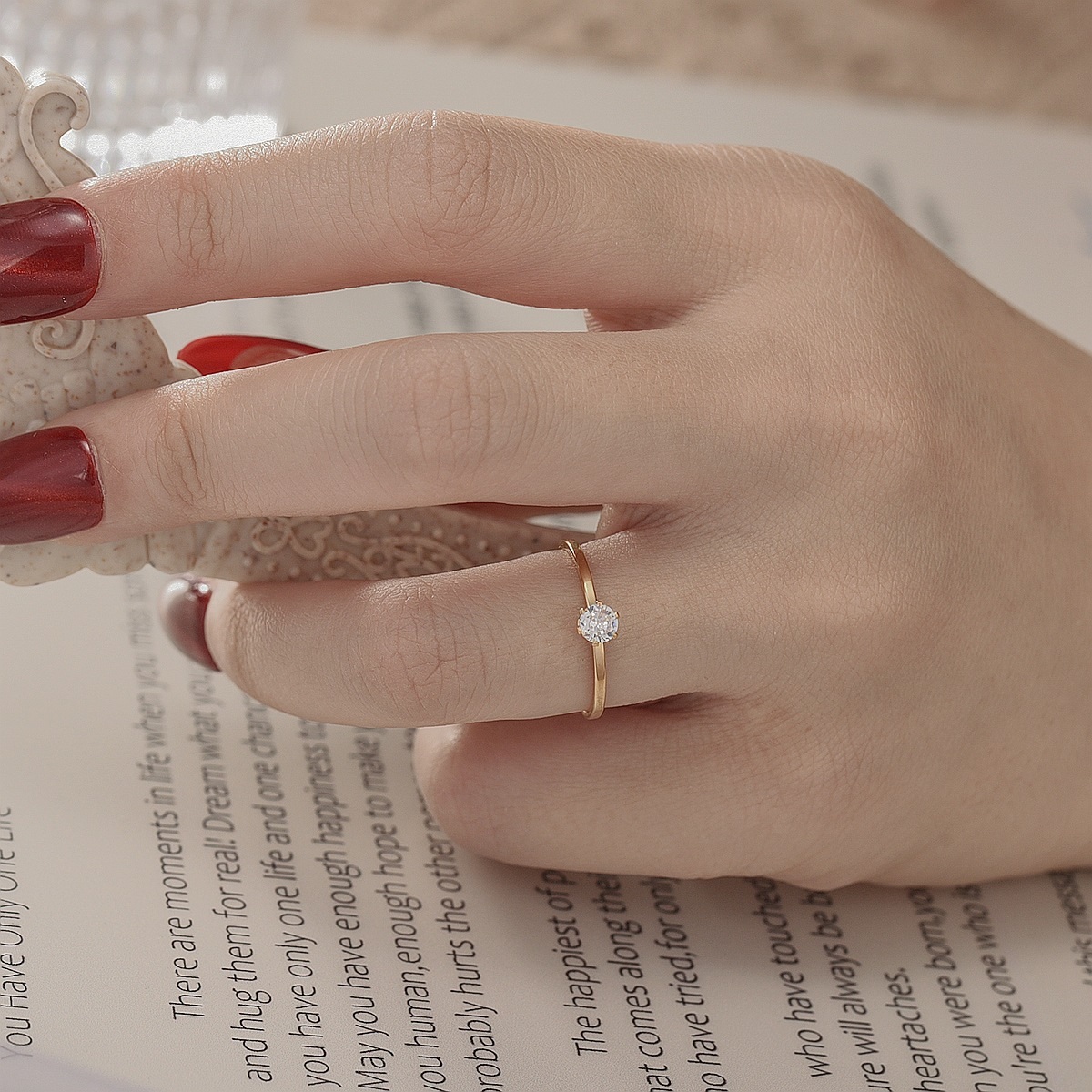 Ring LE-17265 - Golden/Rosa