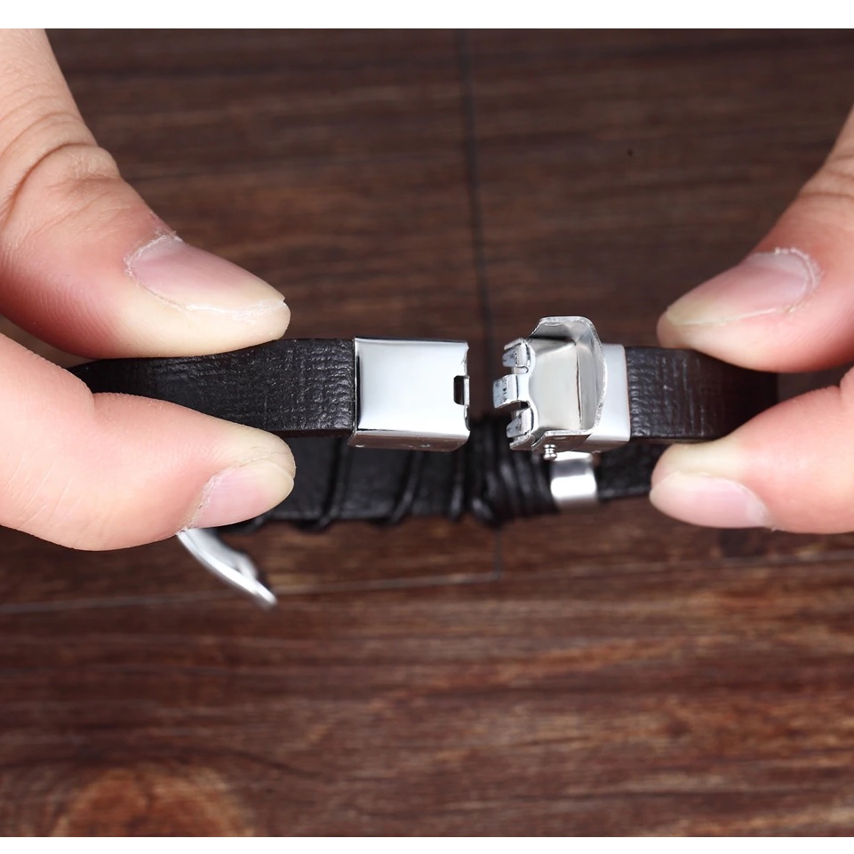 EN-7055 Herrenarmband - Schwarz