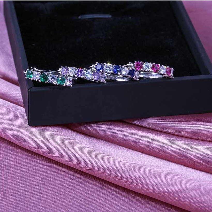 CA-21732 Ohrringe - Silber/Violett