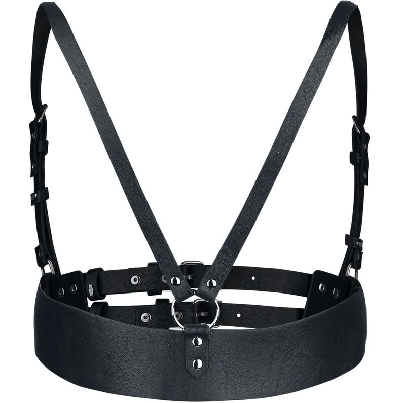 Damen Leder Harness - Schwarz