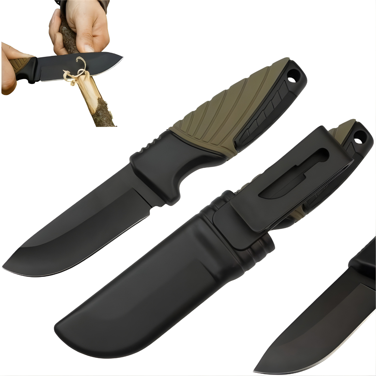Outdoor-Messer CHB - 41021 - Schwarz / Grün / Typ3