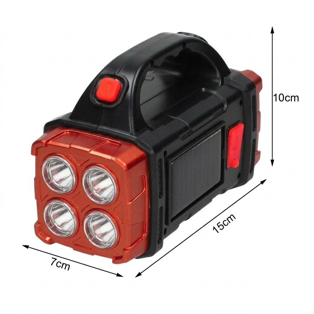 Solar-LED-Campingleuchte mit Powerbank SR - 40474 - Rot / Schwarz