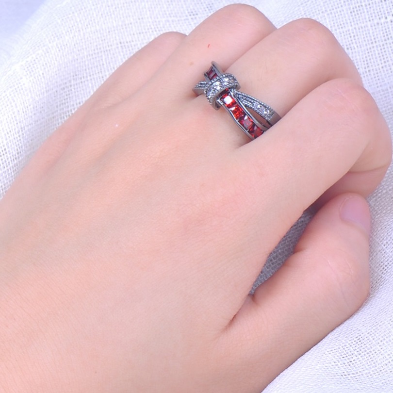 Ring DI-2295 - Schwarz/Rot - 67,2mm