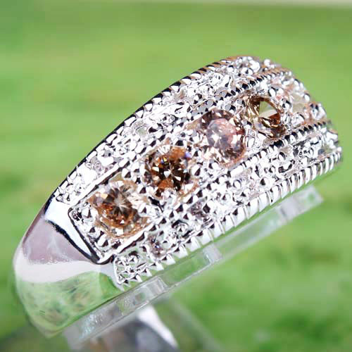 Ring GA-1203-Silber/Gelb - 57mm