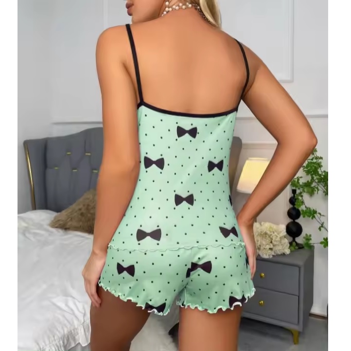 Kurzer Damenpyjama BO - 40286 - Lila / L