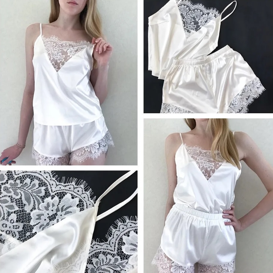 Kurzes Damenpyjama CU-33986 - Grün / XXXL