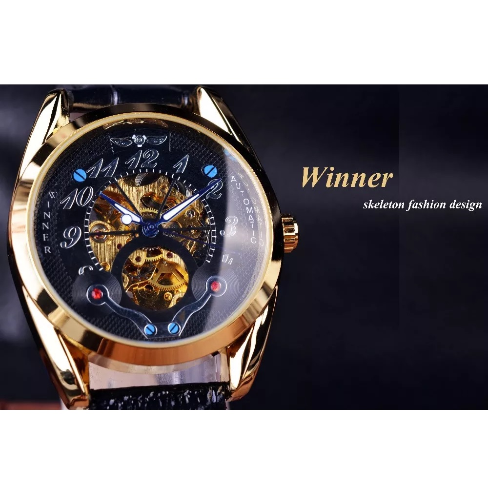 Uhr Winner TH-14460 - Schwarz / Gold