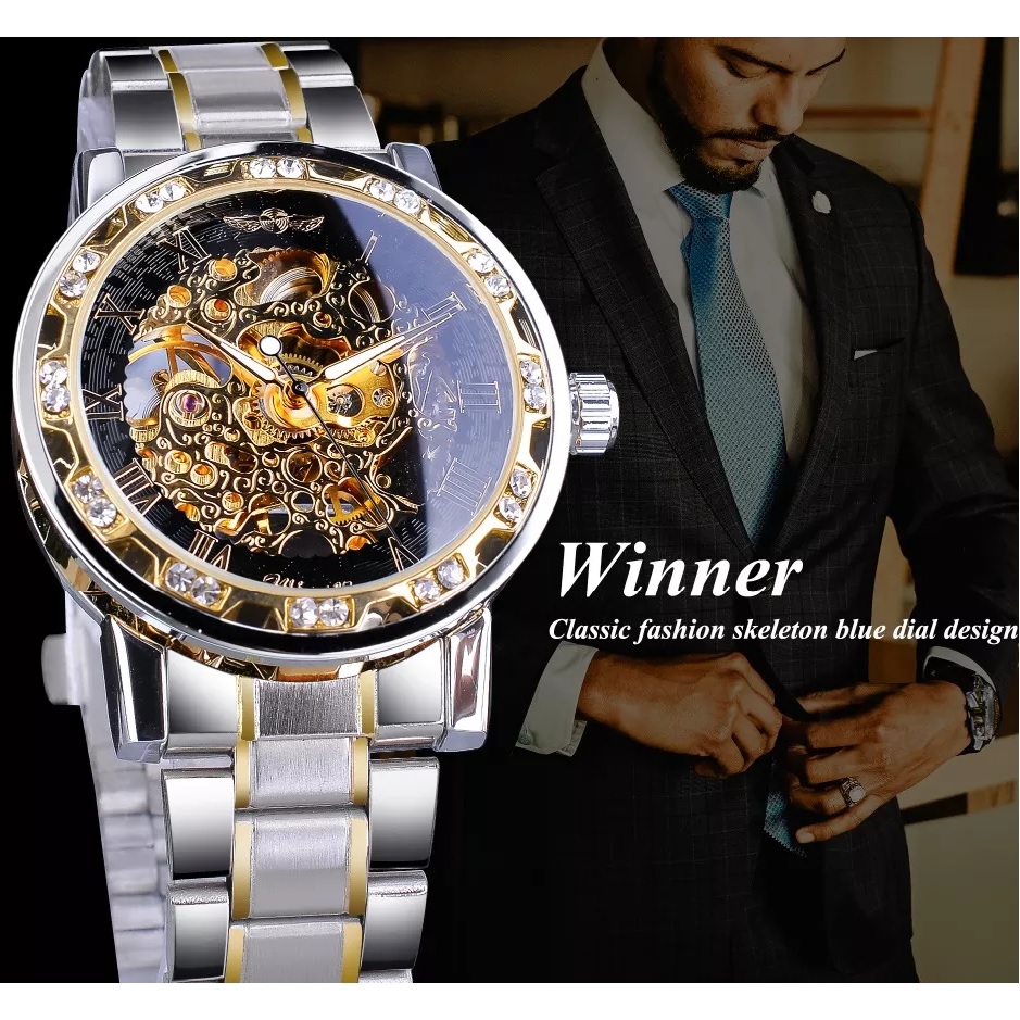 Uhr Winner BE-14437 - Silber / Schwarz