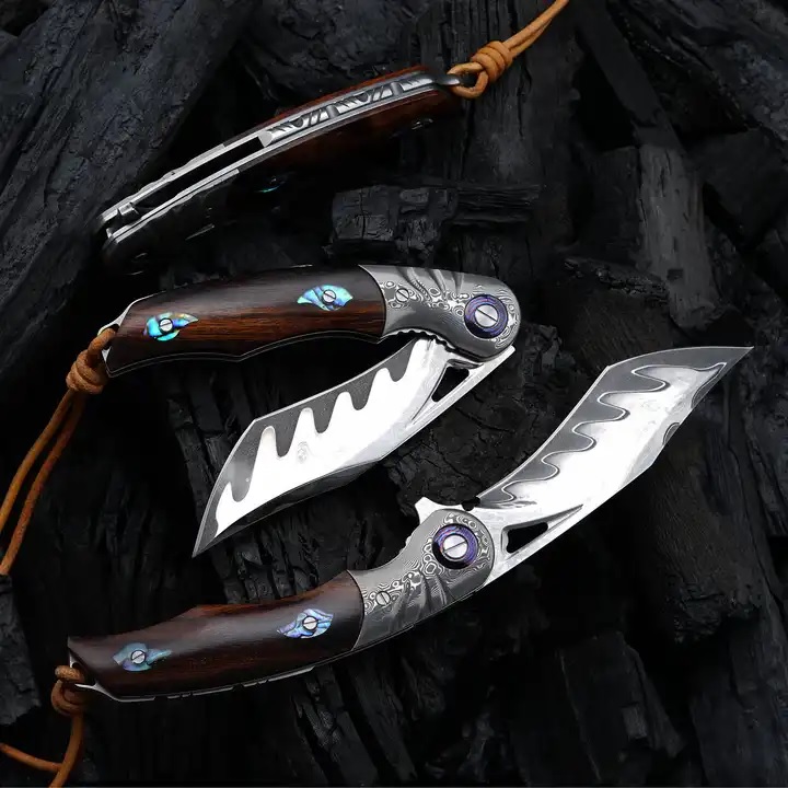 HARAHU YU-29044 Jagd-Klappmesser - Braun