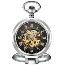 Taschenuhr OR-42107 - Silber / Schwarz / 2. Qualität
