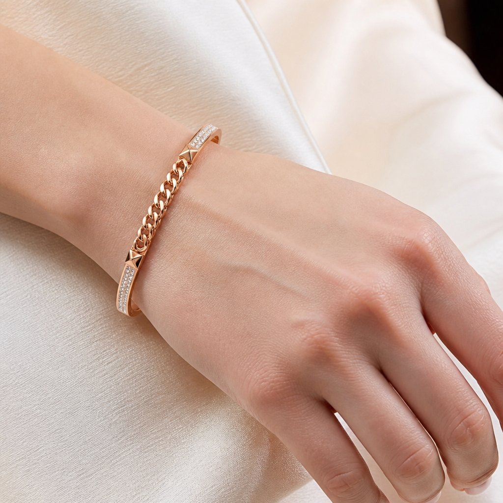 CA-17634 Armband - Golden/Rosa