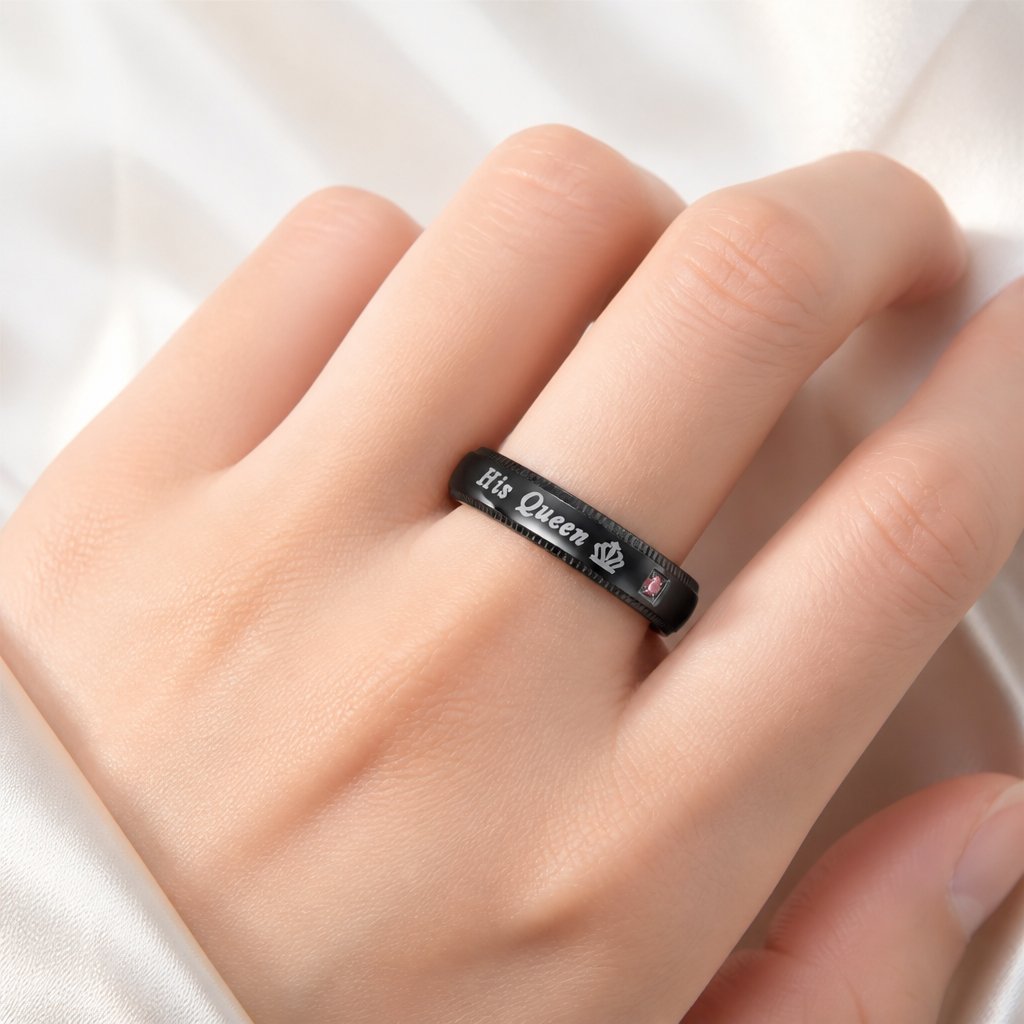 His Queen Ring - Schwarz/55mm