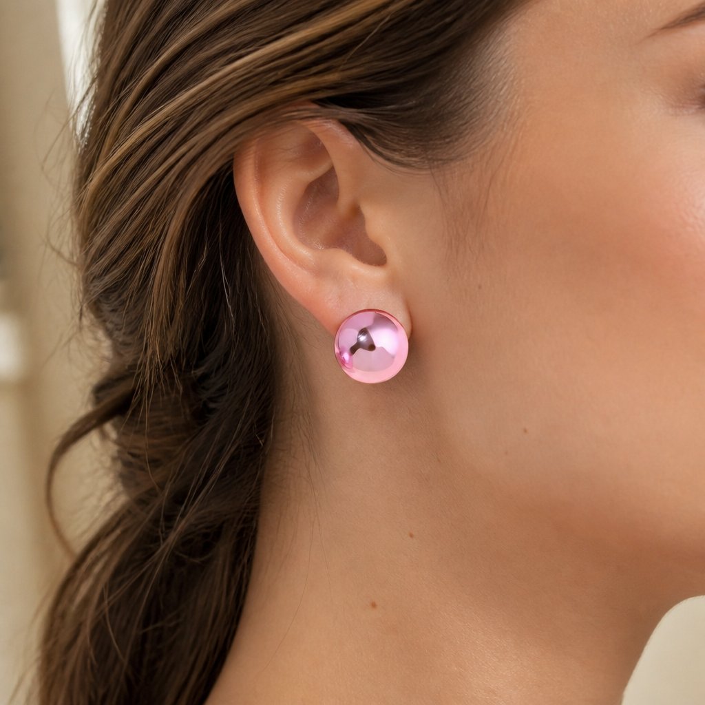 AD-33125 Ohrringe - Circle/Rosa