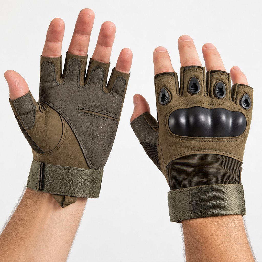 Herren Fingerlose Handschuhe SU - 39953 - Grün / M